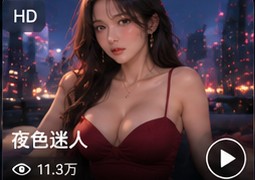 巨乳美女夜色迷人写真